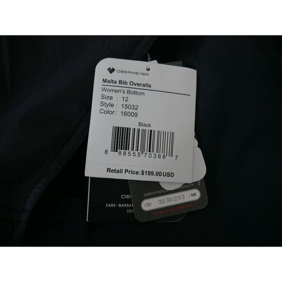 Obermeyer Women’s Malta Bib Overalls Black Waterproof Insulated Snow Ski Size 12 - Picture 8 of 10
